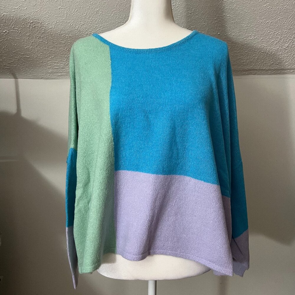 NWT Olivaceous Colorblock Sweater - Size Medium - Oversized Style